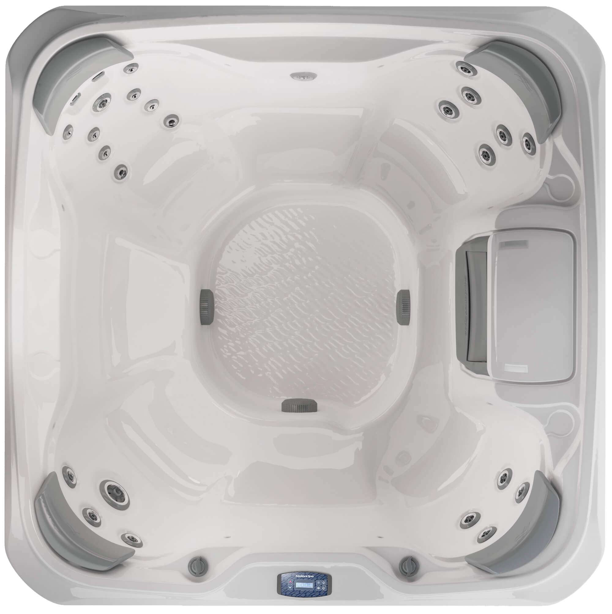sundance spas prado overhead view with jet addition